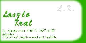 laszlo kral business card